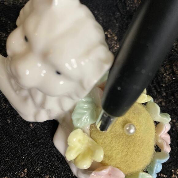 Vintage Cat Figurine Lot Ceramic 4 Pin Cushion Persian Ceramic Porcelain Kitten - Picture 3 of 10